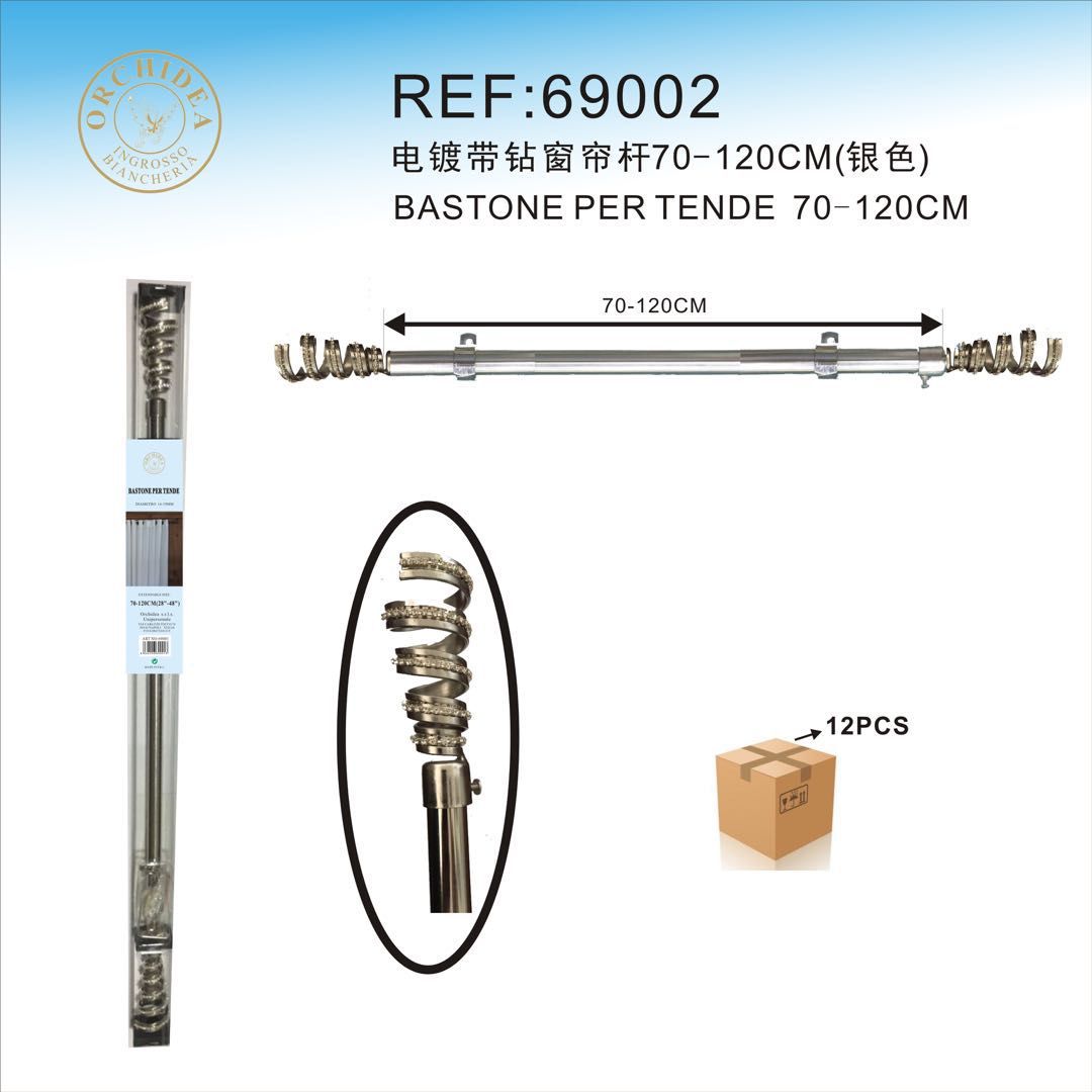BASTONE ACCIAIO 70-120