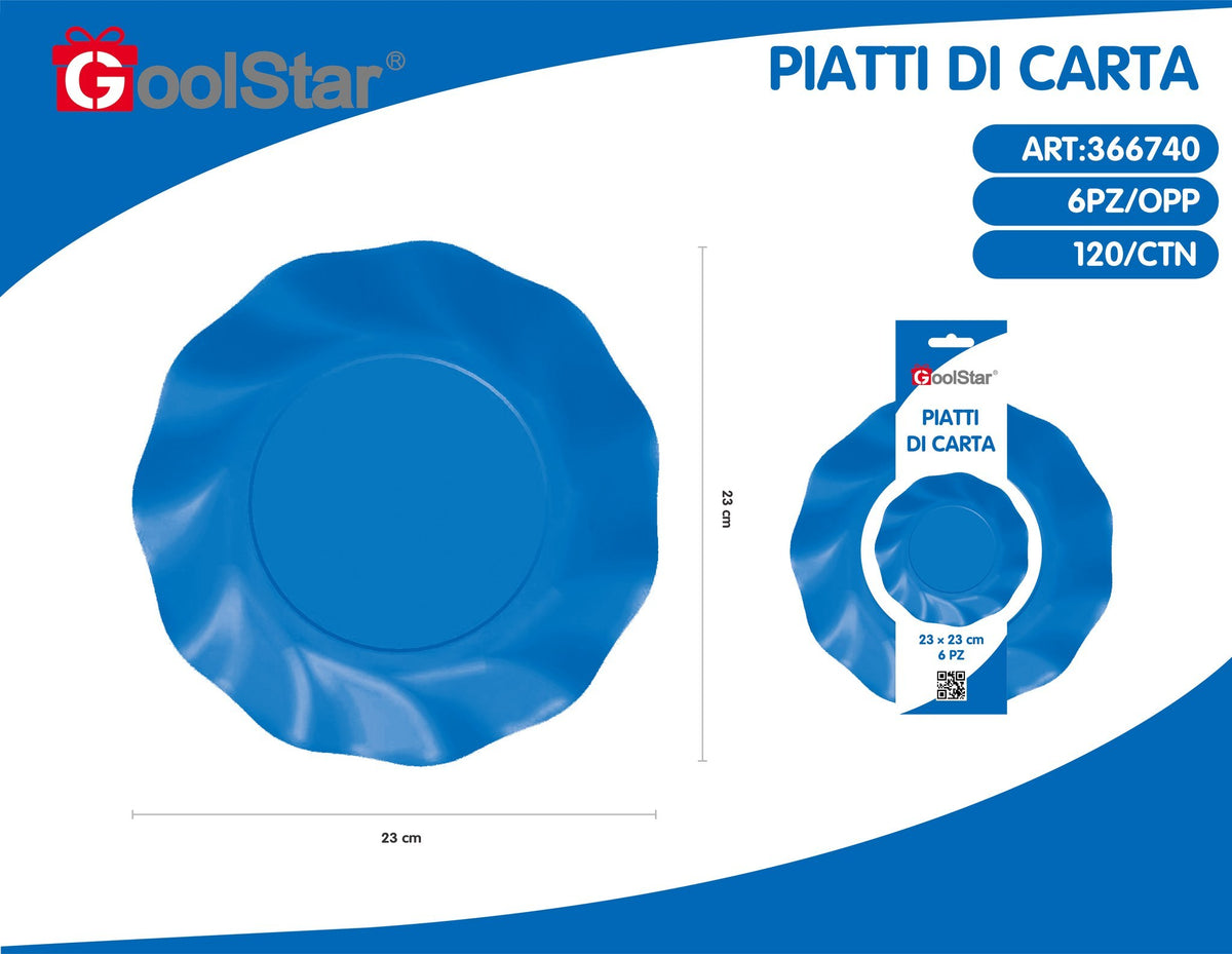 Piatti in carta a forma di fiore, 9 pollici