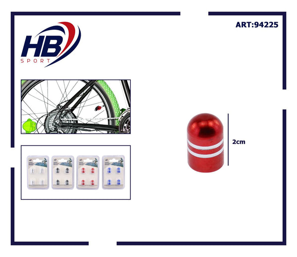 Tappi valvola per bicicletta, set di 4, 2 cm