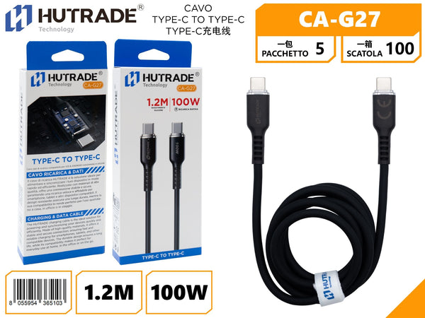 CA-G27 CAVO TYPE-C TO TYPE-C 1.2 METRI 100W