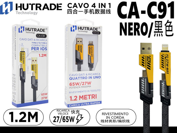 CA-C91 CAVO 4IN1PER CELLULARE DA 27W