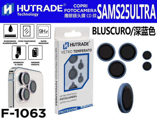 PELLICOLA DI VETRO PER FOTOCAMERA SAM S25 ULTRA BLU