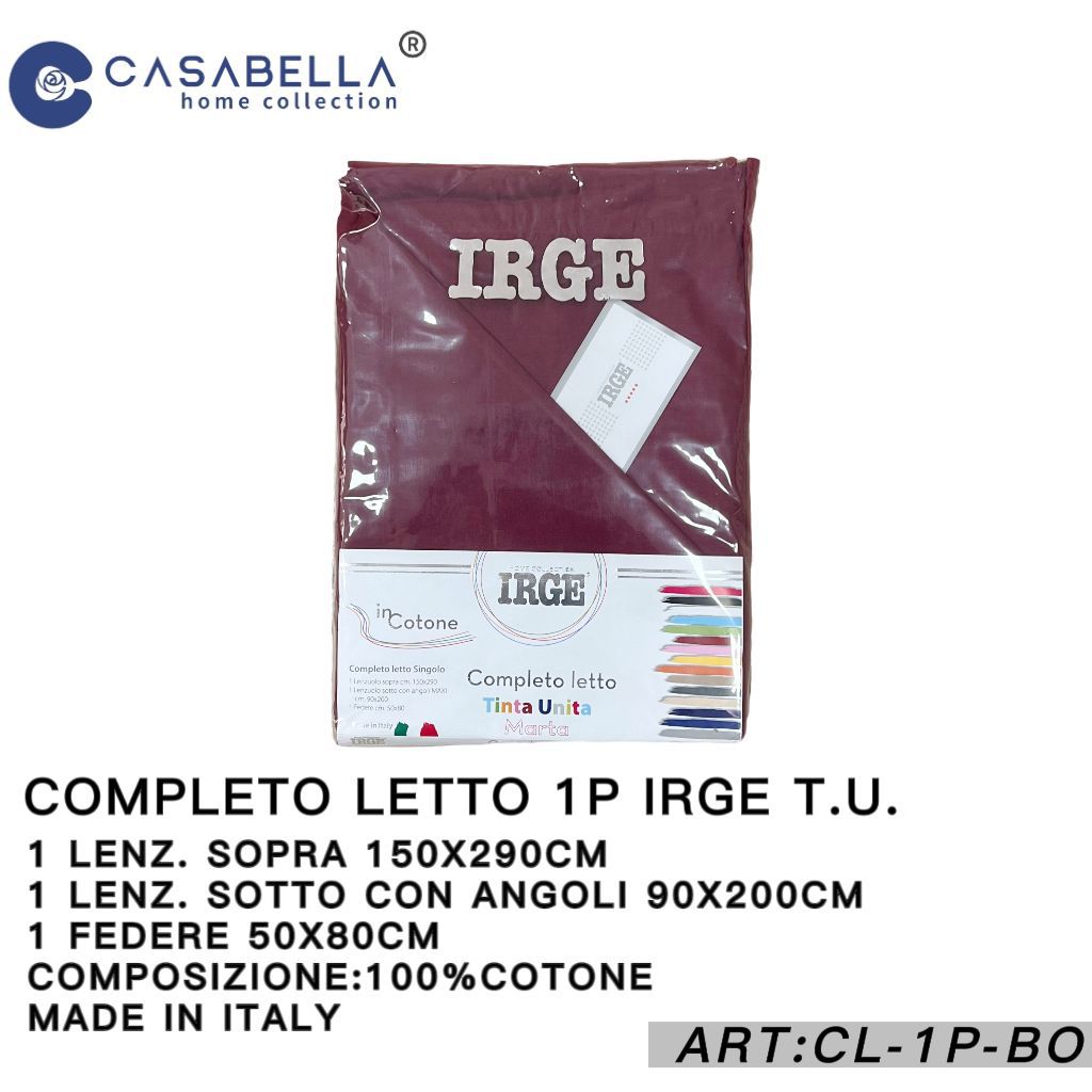 Completo Letto 1P Irge Bordeaux