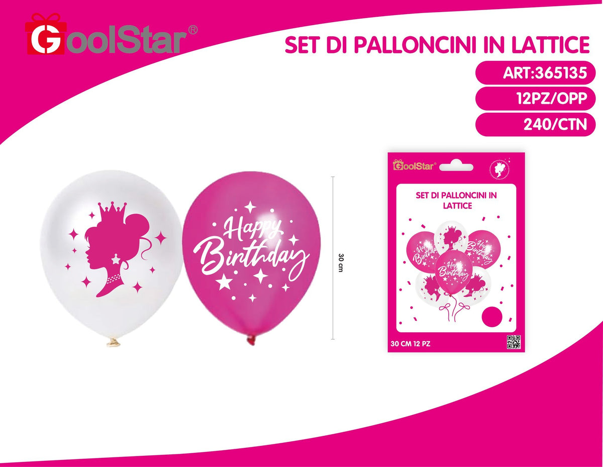 Set di palloncini in lattice principessa