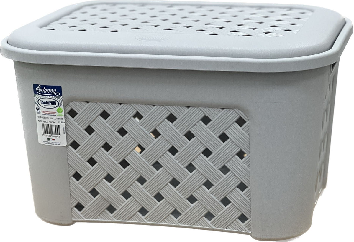 TONTARELLI CESTINO P/BIANCHERIA ARIANNA 23.6LT 43.5X33.5*H26CM