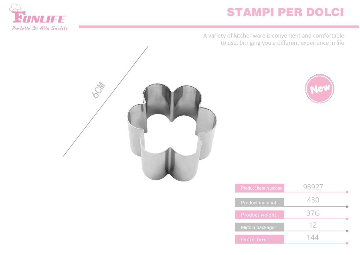 Stampo per biscotti, forma fiore, serie 4H