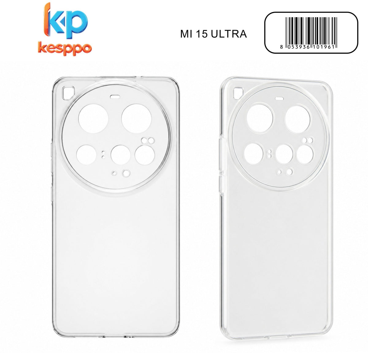 Custodia per Xiaomi 15 Ultra – trasparente, in silicone, con aperture sagomate