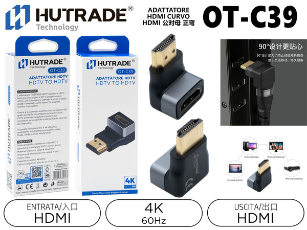 OT-C39 ADATTATORE HDMI CURVO