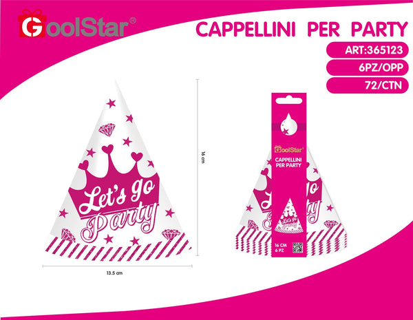 Cappellino di carta principessa