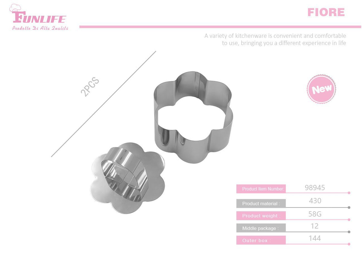 Anello per mousse, forma fiore