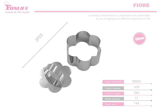 Anello per mousse, forma fiore