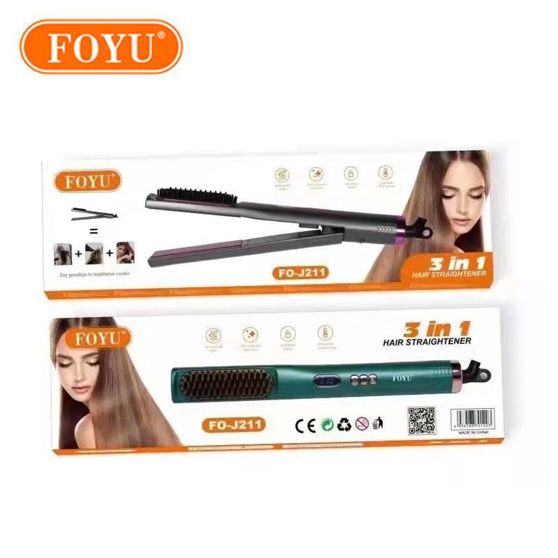 Piastra e spazzola per capelli 3 in 1 – FO-J211