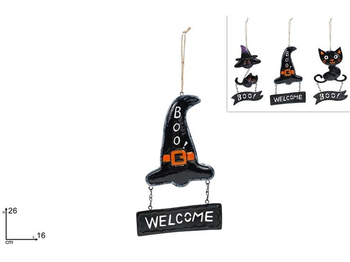 Decorazione Halloween in latta da appendere, 26 cm