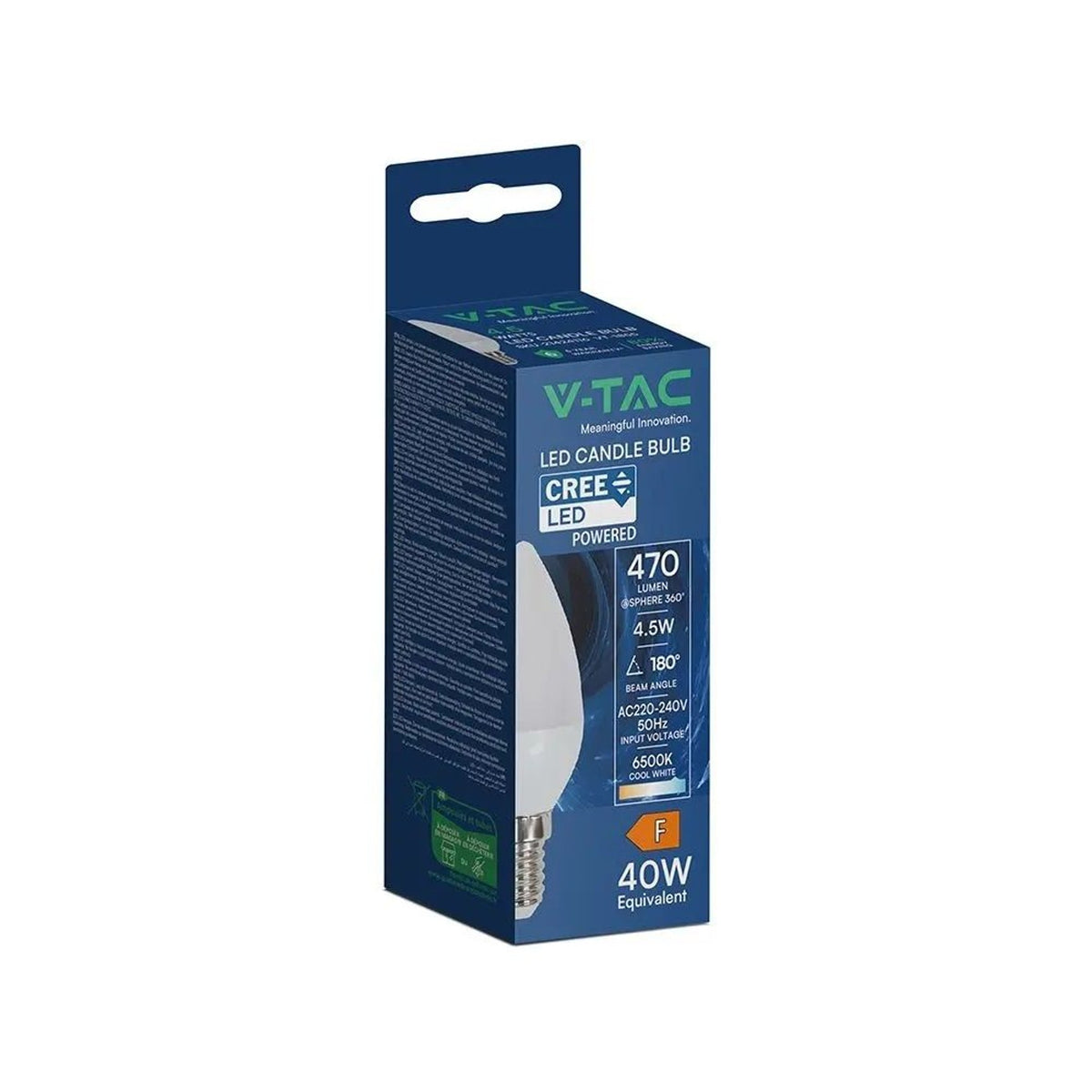 Lampadina LED V-TAC E14 a candela 4,5 W 6500 K