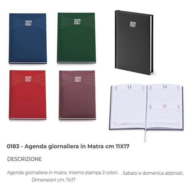 Agenda o diario – AGENDA 183 GIORNALIERA 11X17