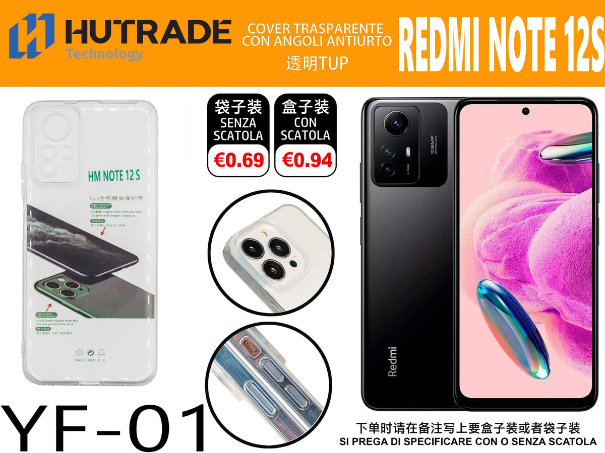 COVER TRASPARENTE REDMI NOTE 12S – YF01 011826