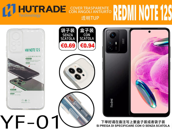 COVER TRASPARENTE REDMI NOTE 12S – YF01 011826
