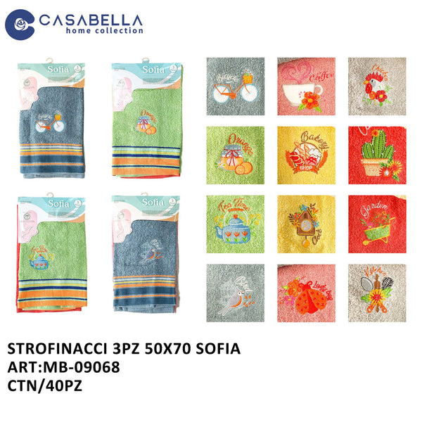 Strofinacci 3PZ 50X70 Sofia