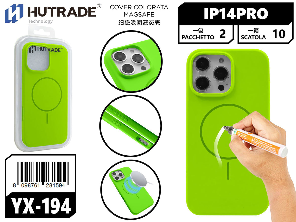YX-194 COVER COLORATA MAGSAFE IP14 PRO GIADA