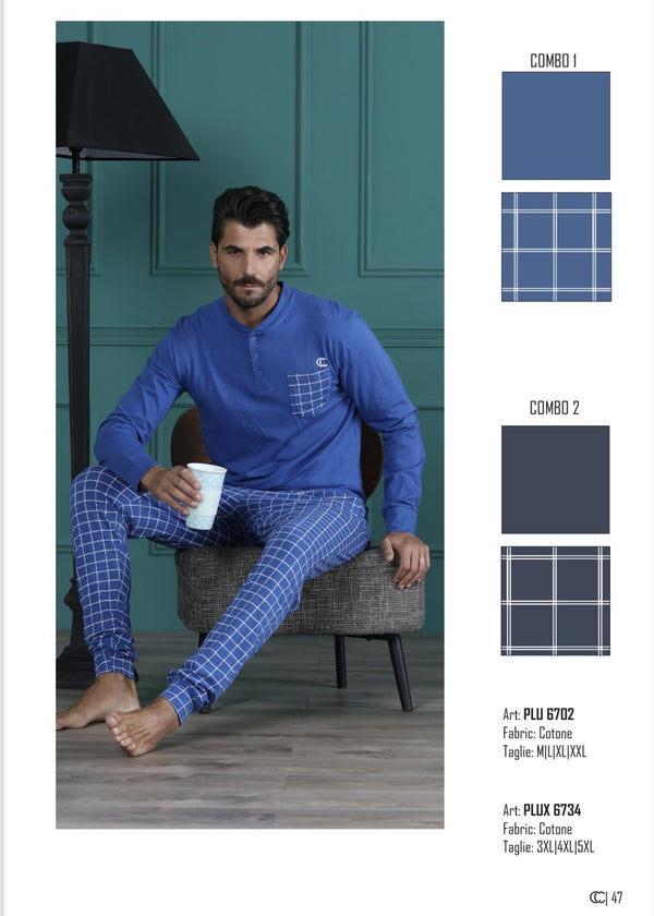 Pigiama Lungo Uomo PLU/6702