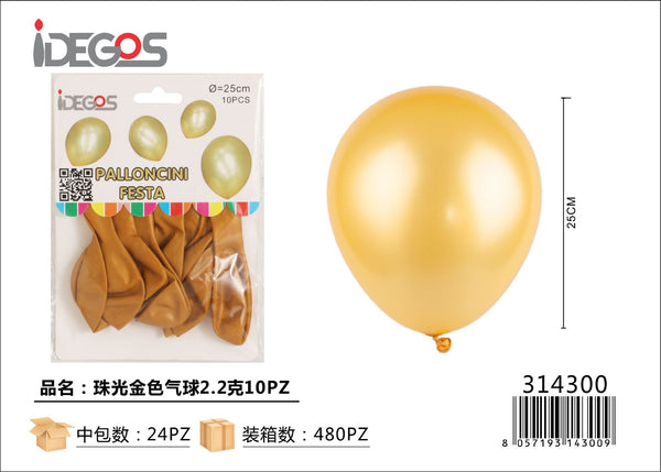 Palloncini perlati, 10 pezzi, serie 2,2 g