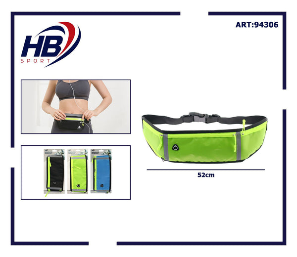 Marsupio sportivo HB con cintura e zip, 52 cm