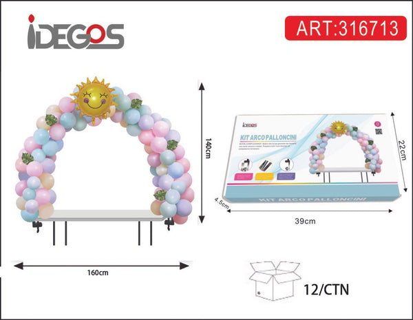 Kit arco palloncini colorati con sole