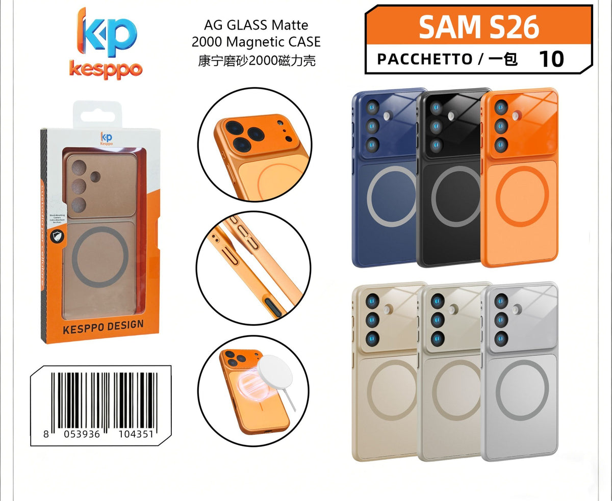 Custodia per Samsung Galaxy S26 – opaca, magnetica, in vetro