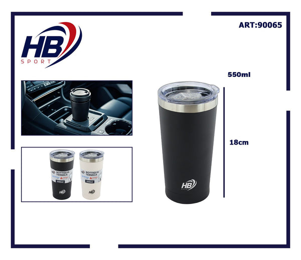 Bicchiere termico HB con coperchio, 550 ml