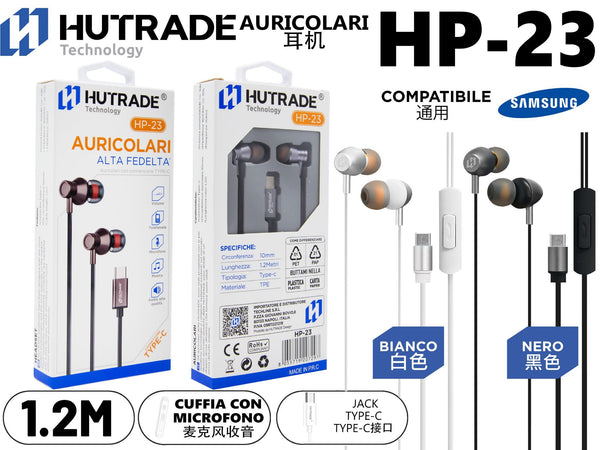 HP-23 AURICOLARE PER CELLULARE ATTACCO TYPE-C