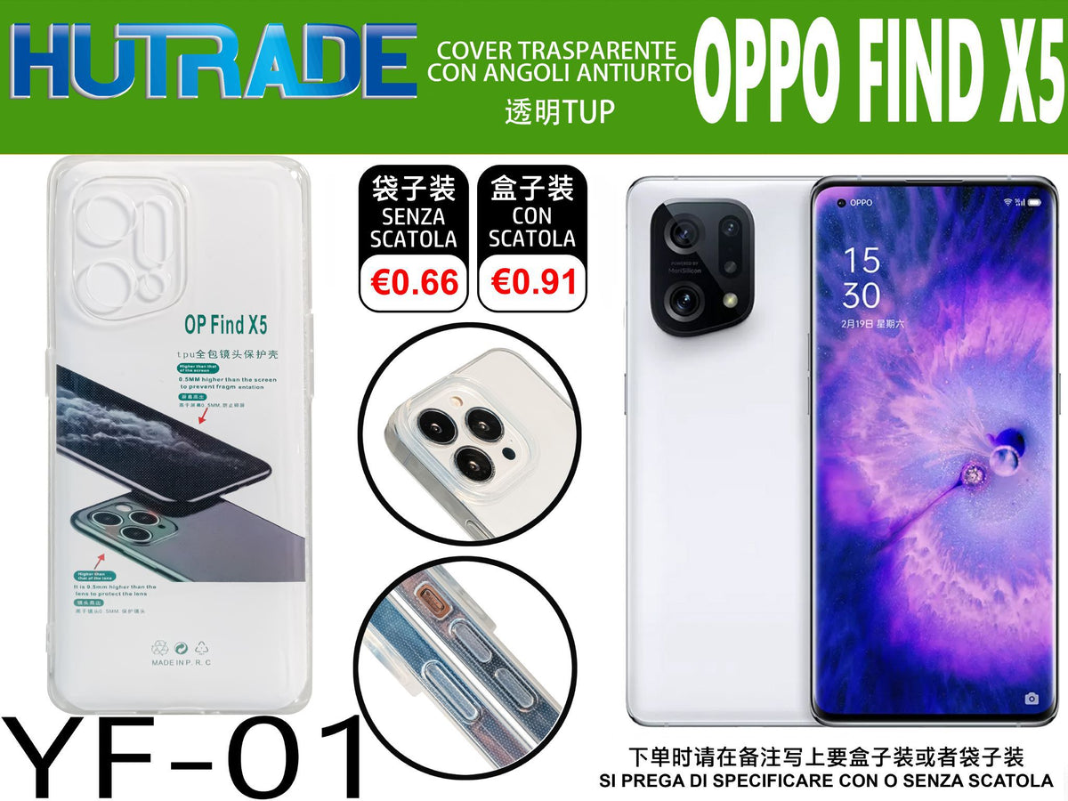 COVER TRASPARENTE OPPO FIND X5 – YF01 011723