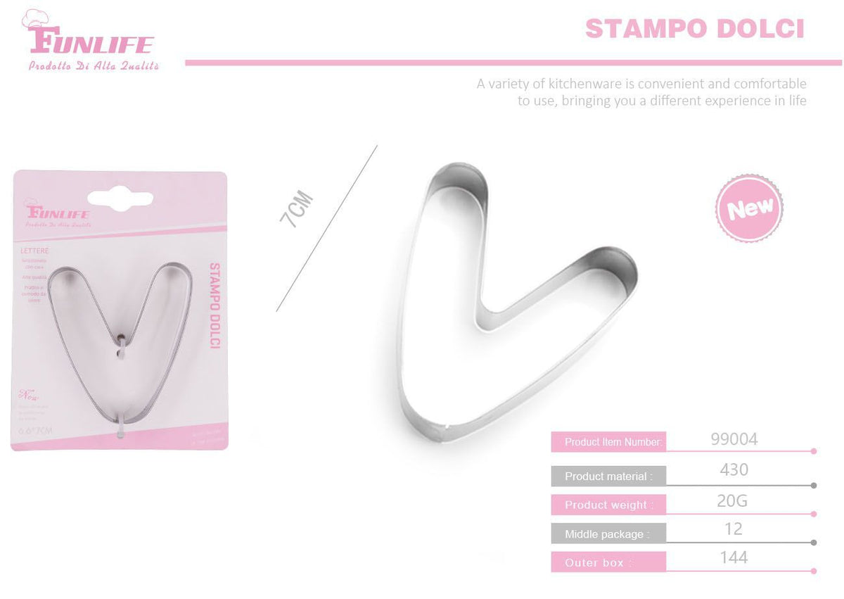 Stampo per biscotti a forma di lettera V