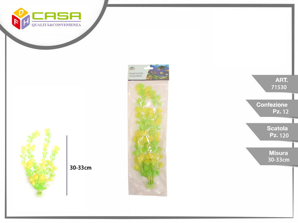 Pianta artificiale per acquario, 30–33 cm