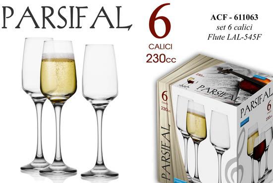 Calice flute LAL545F, confezione da 6 pezzi