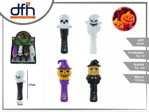 Bacchetta Halloween luminosa e musicale, 17 × 3 cm