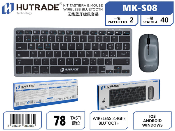 MK-S08 KIT TASTIERA E MOUSE BLUETOOTH