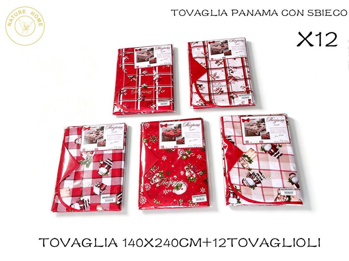 Servizio tavola natalizio SANTA2 con 12 tovaglioli
