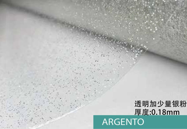 Rotolo Tovaglia Trasparente Brinllante Argento 1.37X30M