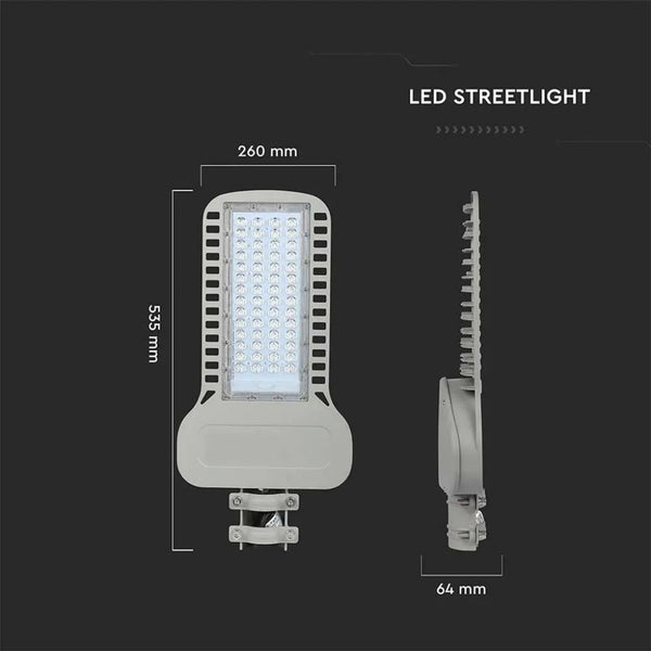 Armatura stradale LED V-TAC grigia 100 W 6400 K IP65