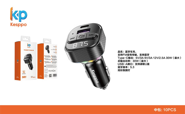 Trasmettitore VD-FM013 FM Bluetooth auto