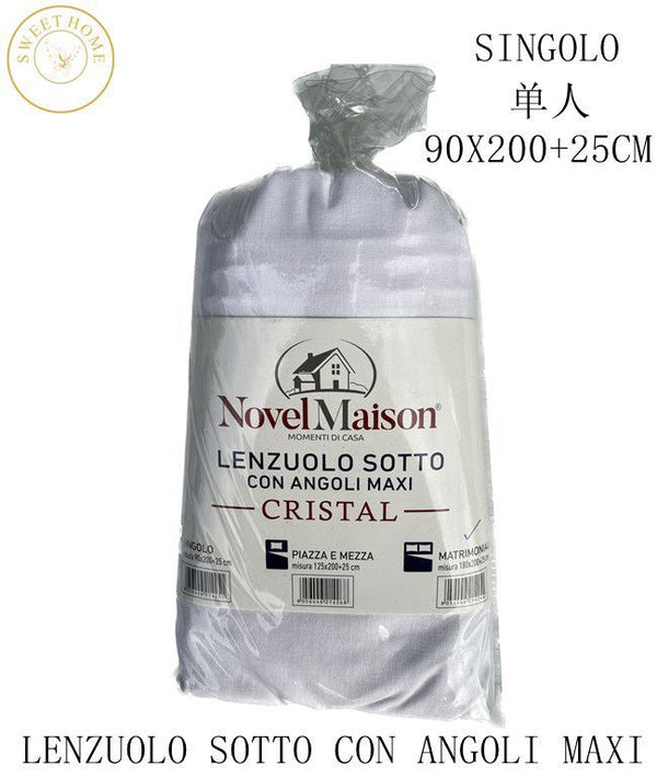 LENZUOLA ANGOLO NOVEL MAISON BIANCO 1POSTO