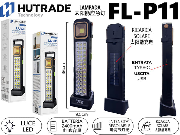 Lampada di emergenza solare HUTRADE FL-P11