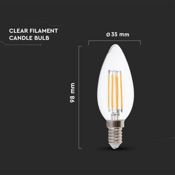 Lampadina LED E14 a candela 4 W 3000 K dimmerabile