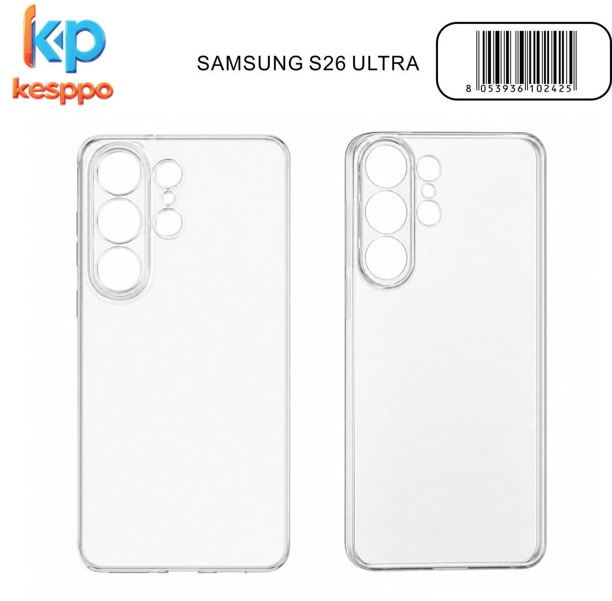 Custodia per Samsung Galaxy S26 Ultra – trasparente, in silicone, con aperture sagomate