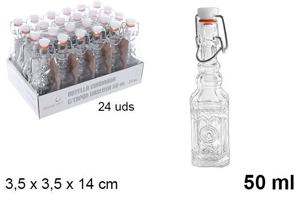 BOTTIGLIA VETRO VC/TAPPO 50ML