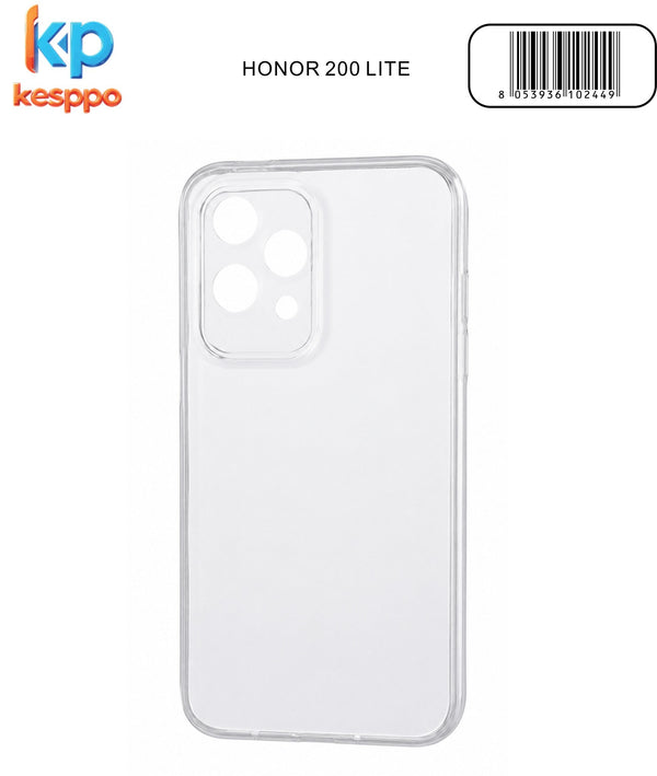 Custodia per Honor 200 Lite – trasparente, in silicone, con aperture sagomate