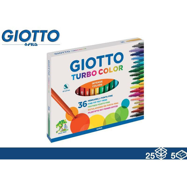 Giotto Turbo Color, set da 36 pennarelli