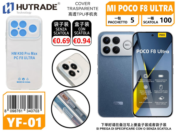 COVER TRASPARENTE MI POCO F8 ULTRA – YF01 012024