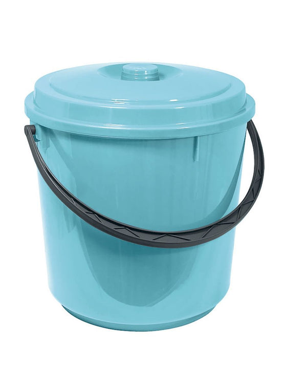 VECA BIDONE DUSTIN C/COPERCHIO MANICO PLASTICA 16LT 25x31h CELESTE