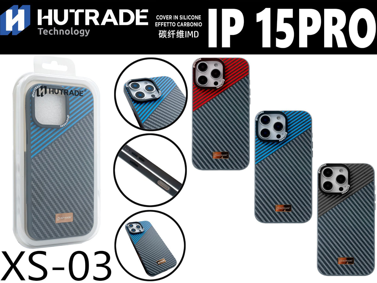 XS-03 COVER COLORATA IN CARBONIO IP15 PRO